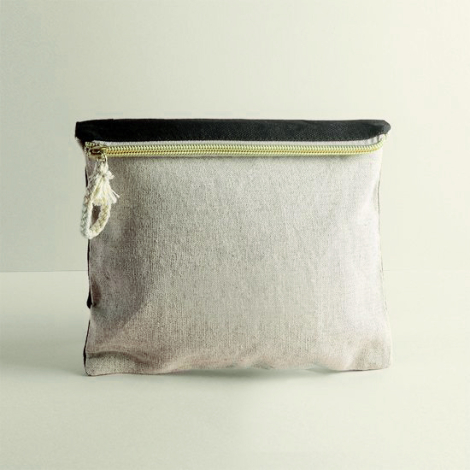 Trousse coton et jute personnalisée TAHITI
