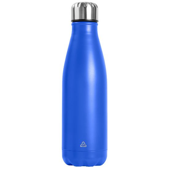 Bouteille inox recyclé 750ml personnalisée SODA Bleu