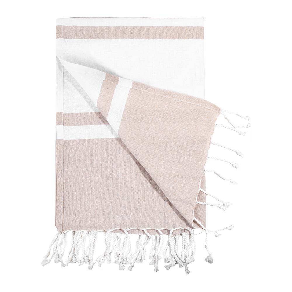 Paréo coton recyclé 160g à personnaliser ZUMEL Beige