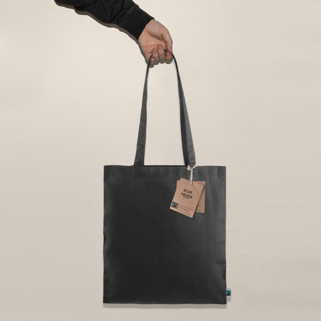 Sac en coton fairtrade 180g promotionnel NOIR SCAR