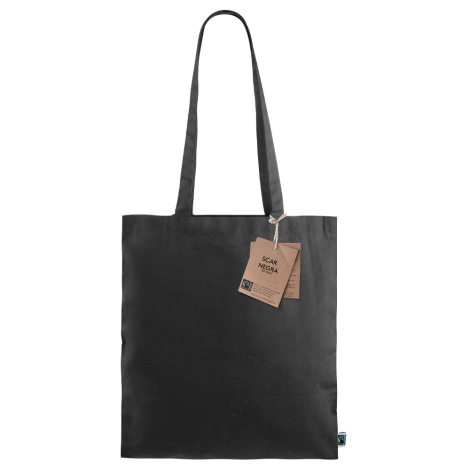 Sac en coton fairtrade 180g promotionnel NOIR SCAR