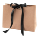Sac cadeau à personnaliser en carton kraft KAVAI 22x15x7.5 cm