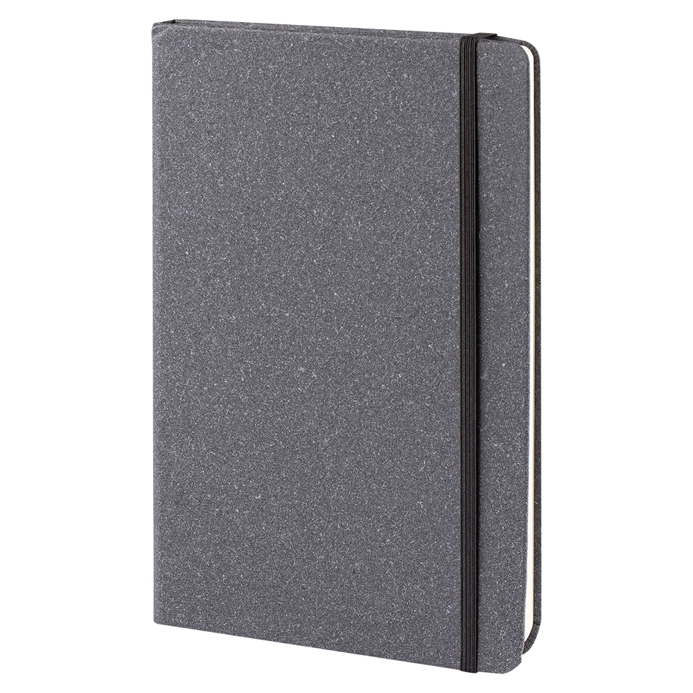 Carnet publicitaire A5 en cuir recyclé ROGUE Noir
