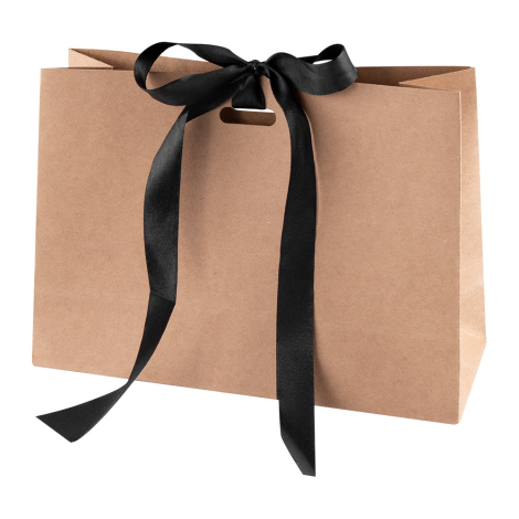 Sac cadeau à personnaliser en carton kraft KAVAI 22x15x7.5 cm