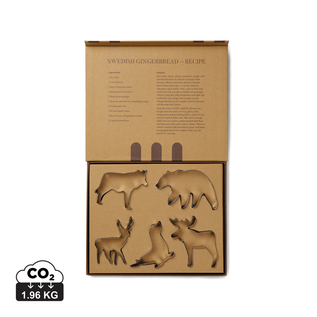 Set de 5 emporte-pièces personnalisable Nordic VINGA Gris