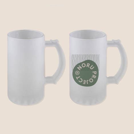 Chope en verre givré 500 ml à personnaliser OLAPH