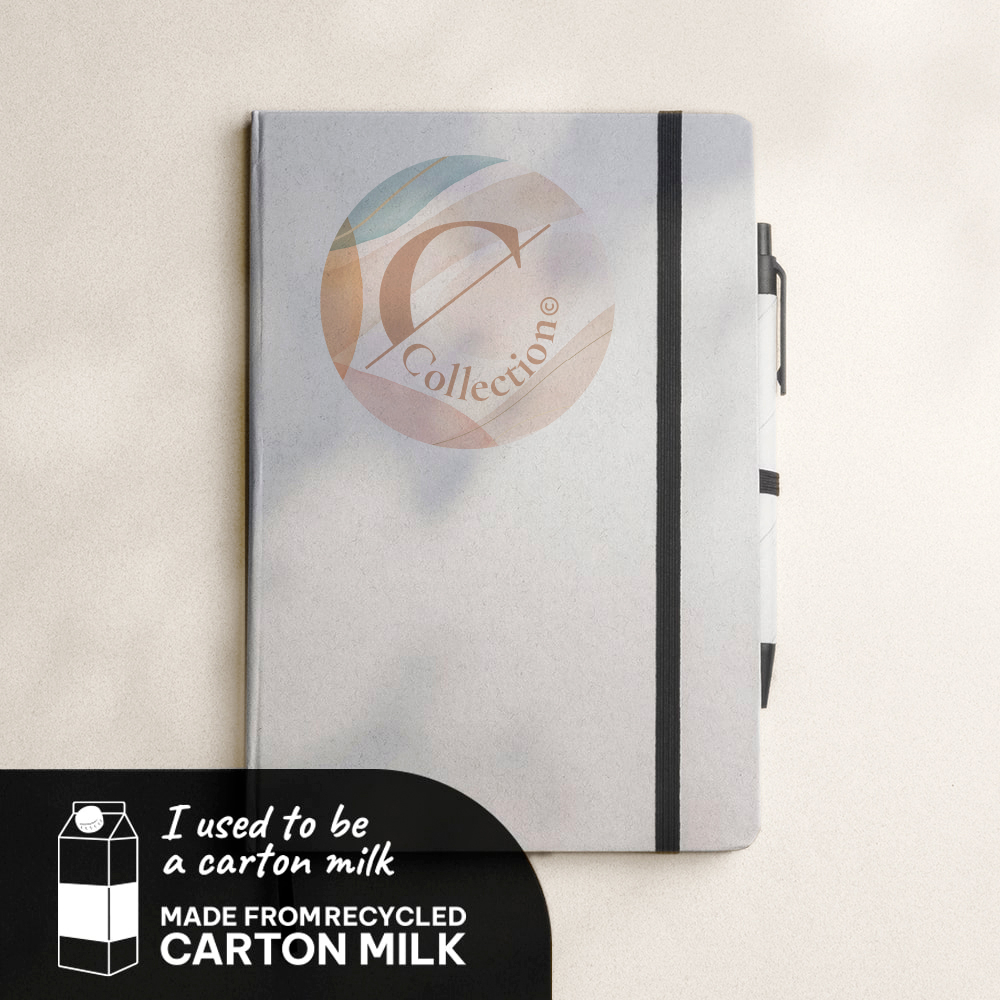 Carnet publicitaire A5 briques de lait recyclées MIRAKA Blanc