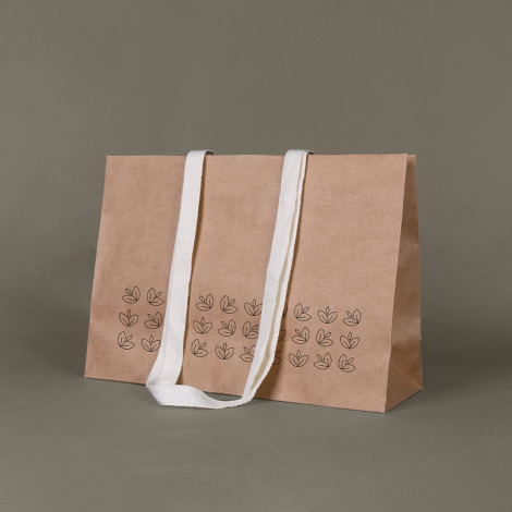 Sac cadeau en kraft 150g promotionnel 35x25x12 cm STOR