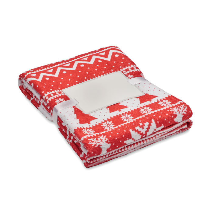 Couverture publicitaire polaire rPET 190g Tosti Rouge