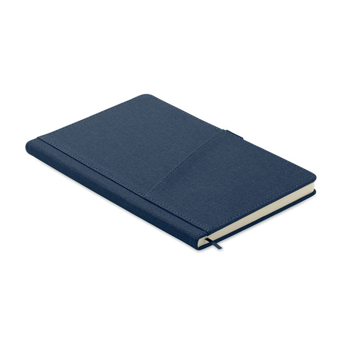Carnet promotionnel A5 avec pochette Cinco Bleu