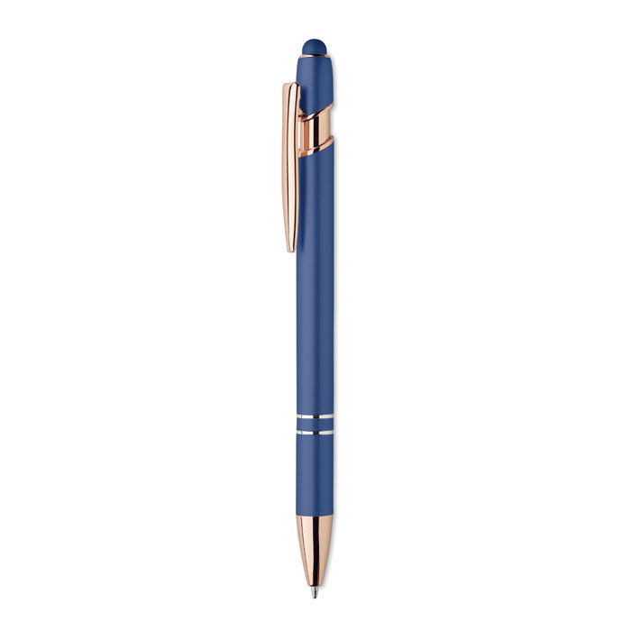 Stylo bille alu recyclé personnalisable Scribble Bleu
