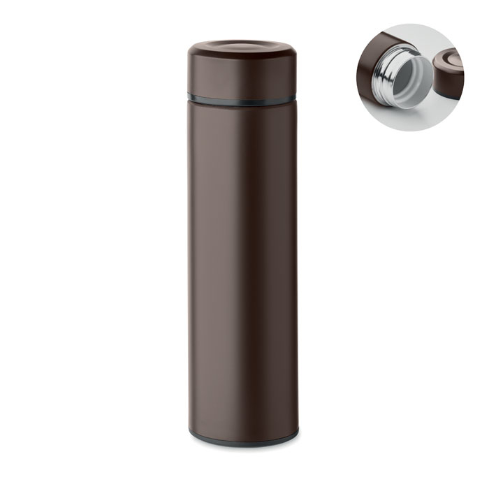 Bouteille 420ml inox recyclé promotionnelle Nunavut Chocolat