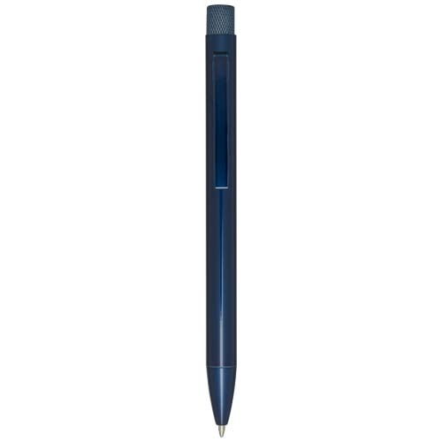 Stylo laiton recyclé personnalisable à encre noire - Beatriz Bleu