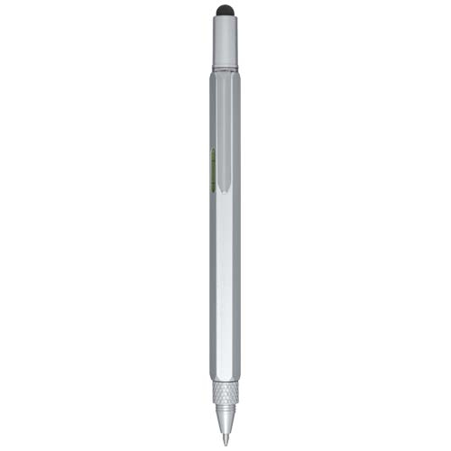 Stylo multifonction publicitaire alu recyclé Dora Argent