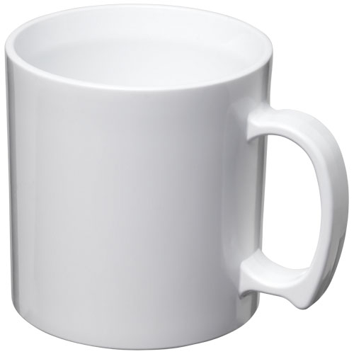 Mug publicitaire en plastique sans BPA 300 ml Blanc