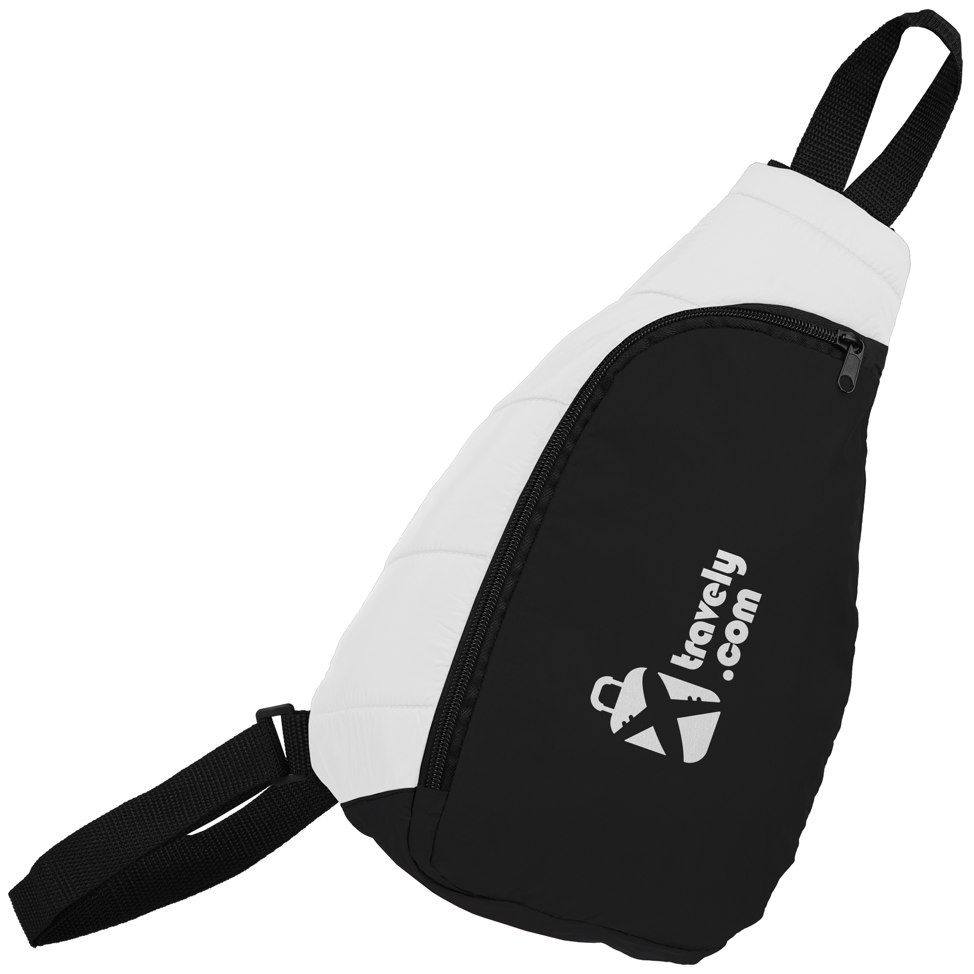 Sac à dos bandoulière publicitaire RPET - SportStyle Blanc