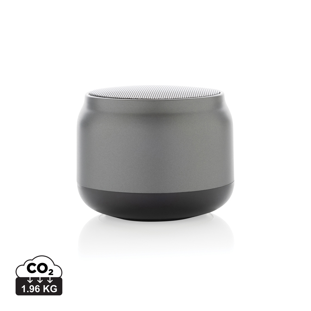 Enceinte 3W promotionnelle en plastique recyclé BeatBuddy Gris
