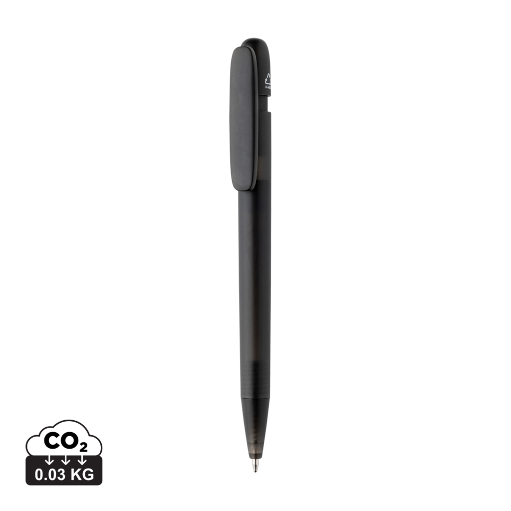 Stylo personnalisable transparent rABS Devin Noir