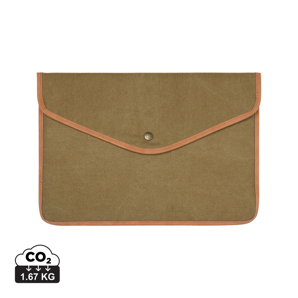 Housse personnalisée toile recyclée écran 14" Bosler VINGA Vert