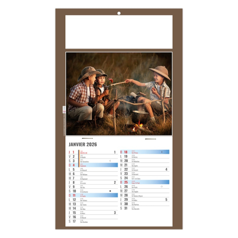 Calendrier 2026 personnalisable plaque 1 vue - Rémi