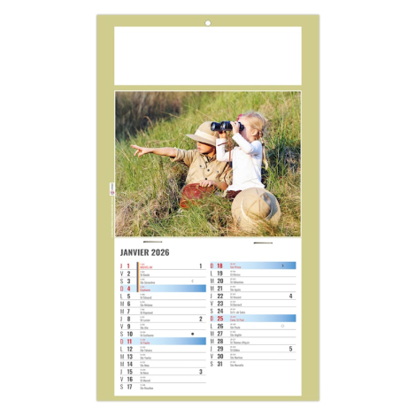 Calendrier 2026 personnalisable plaque 1 vue - Rémi