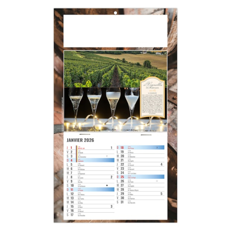 Calendrier promotionnel 2026 plaque 1 vue - Coralie Calendrier promotionnel 2026 plaque 1 vue - Coralie