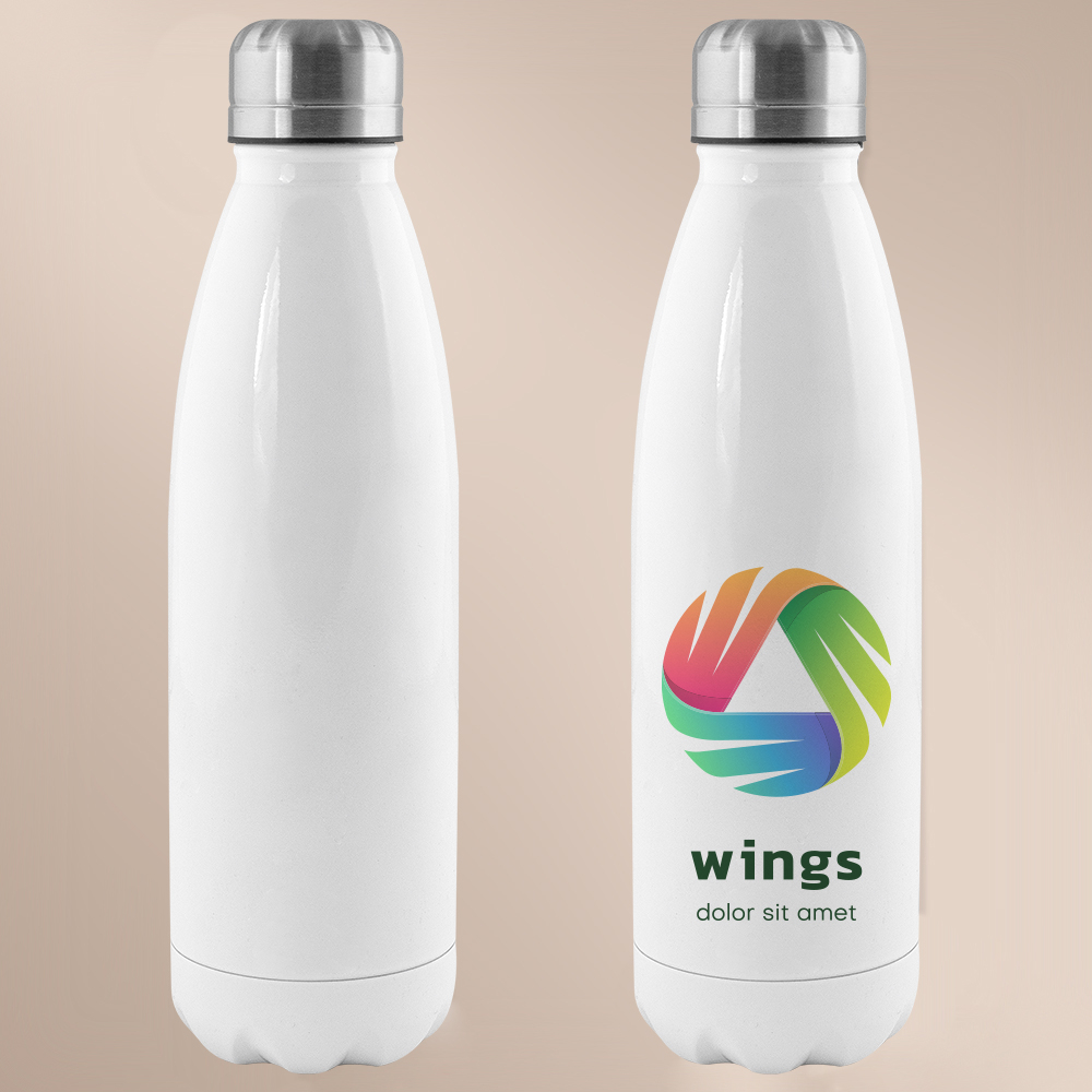 Bouteille à personnaliser en sublimation 500 ml Seven Blanc