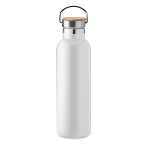 Bouteille inox et bambou publicitaire 750ml HELSINKI MED