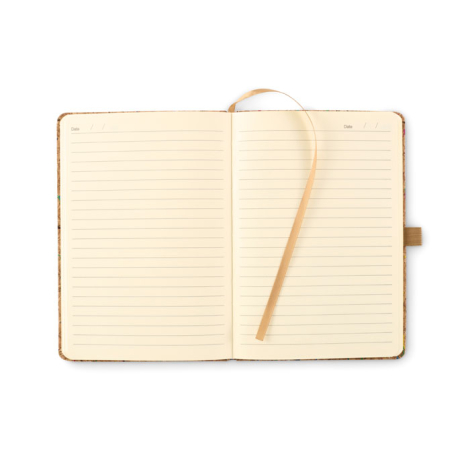 Cahier promotionnel A5 en liège coloré CORNOTA