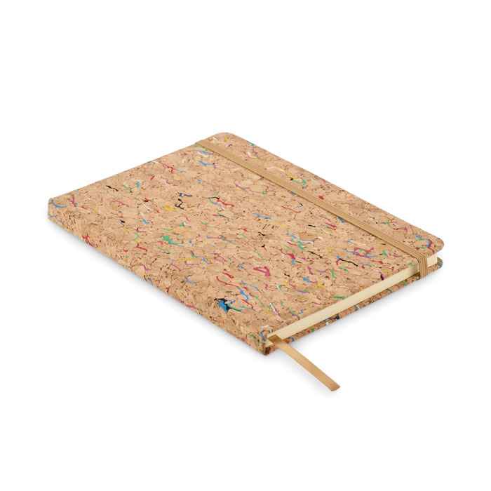 Cahier promotionnel A5 en liège coloré CORNOTA Beige