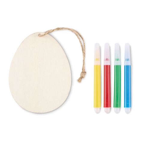 Set de peinture sur œuf publicitaire en bois DREGG
