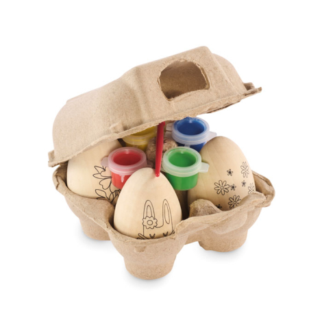Set de peinture sur œufs en bois à personnaliser EISET