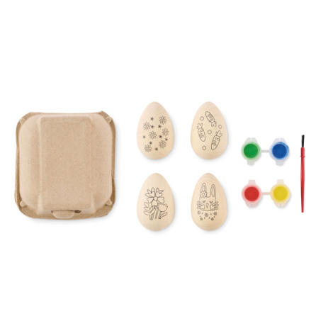 Set de peinture sur œufs en bois à personnaliser EISET
