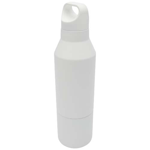 Bouteille avec gobelet à personnaliser recyclée 600ml Odessy Blanc