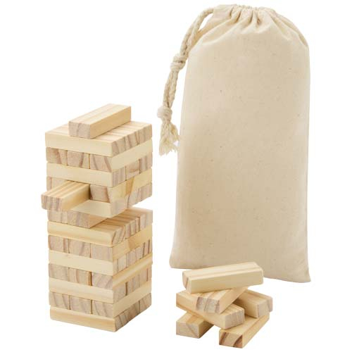 Jeu de blocs empilables en bois à personnaliser Jumble Naturel