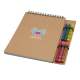 Carnet A5 à personnaliser avec spirales A5 et set de crayons gras Doodle