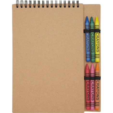 Carnet A5 à personnaliser avec spirales A5 et set de crayons gras Doodle