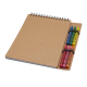 Carnet A5 à personnaliser avec spirales A5 et set de crayons gras Doodle