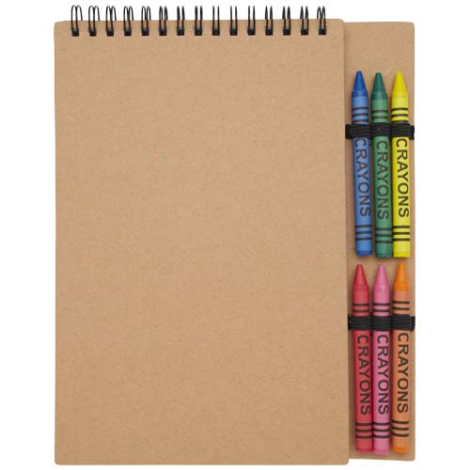 Carnet A5 à personnaliser avec spirales A5 et set de crayons gras Doodle