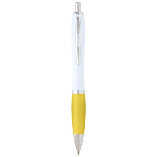 Stylo à bille en plastique recyclé promotionnel Nash Jaune
