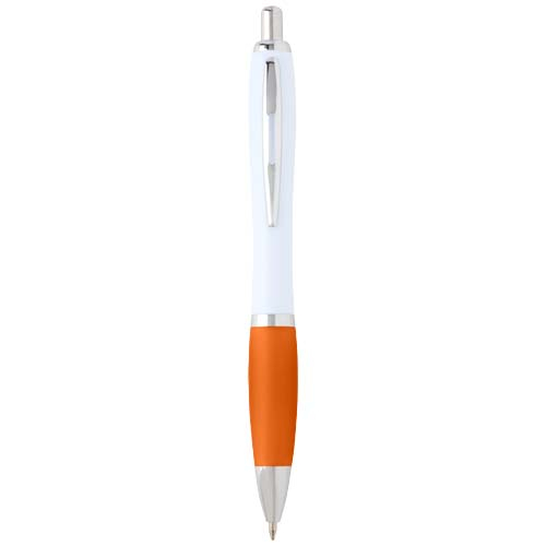 Stylo à bille en plastique recyclé promotionnel Nash Orange