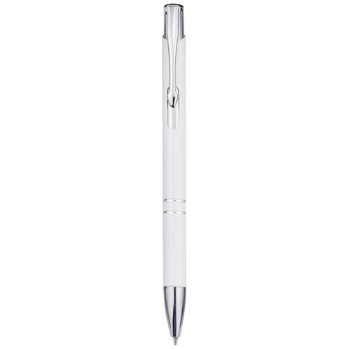 Stylo publicitaire en aluminium recyclé Moneta Blanc