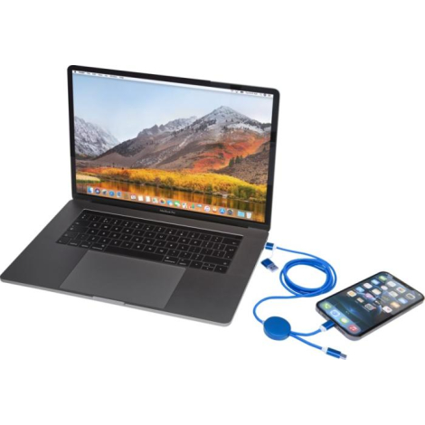 Câble publicitaire recyclé 1,50m 5en1 Alasia