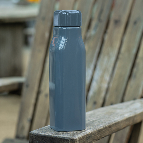 Bouteille carrée publicitaire 1L inox recyclé Virtuos