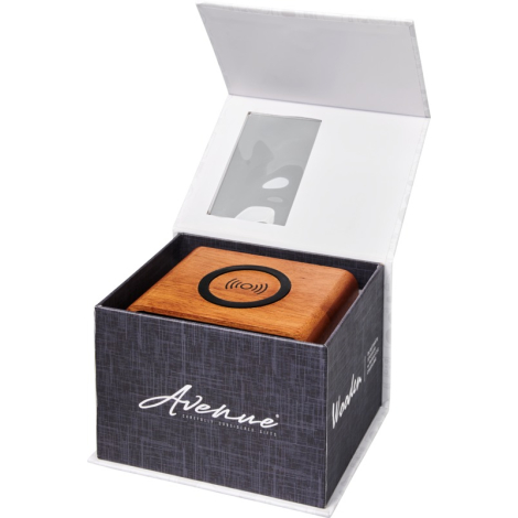 Enceinte promotionnelle en bois avec chargeur à induction Wooden