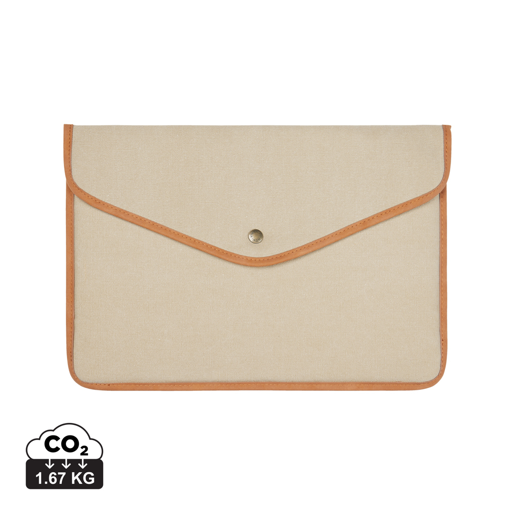 Housse personnalisée toile recyclée écran 14" Bosler VINGA Beige