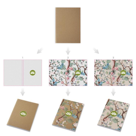 Carnet kraft 100 pages A5 recyclé à personnaliser Novella Austen