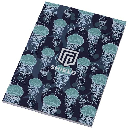 Carnet personnalisable A5 en carton souple Novella Austen Bleu