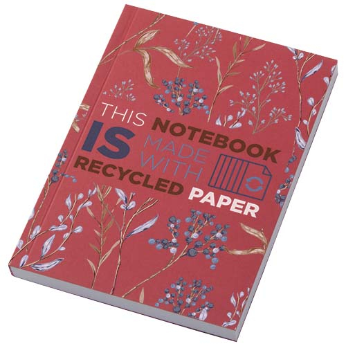 Carnet promotionnel recyclé A6 Novella Austen 100 feuilles Rouge
