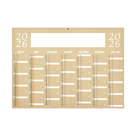 Calendrier bancaire promotionnel - KRAFT 2026